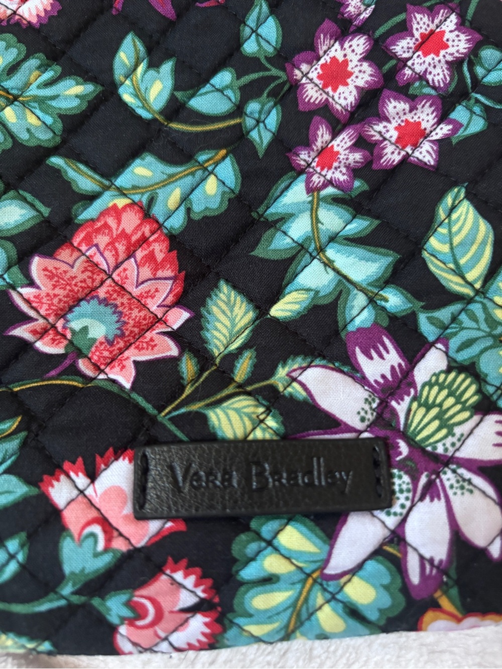 Vera Bradley Iconic Hipster Crossbody Bag Quilted Shoulder Purse Vines Floral - Picture 3 of 8